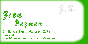 zita mezner business card